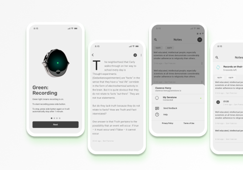 Mobile App Development Package Example: Senstone application