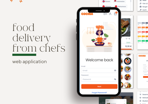 UX/UI Design Package Example: Cocina | Web Application Design