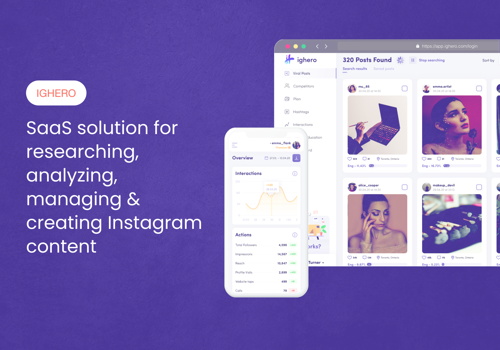 Web Design Package Example: IG Hero