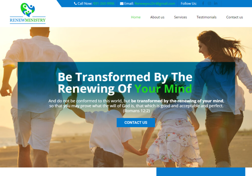 Web Development Package Example: Renewministry.org
