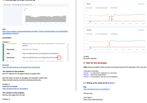 Search Engine Optimization Package Example: Wordpress Speed Optimization and Technical SEO