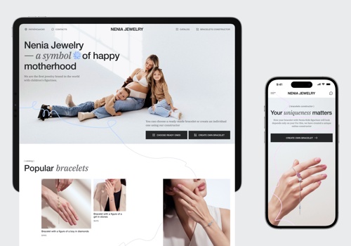 Web Development Package Example: Nenia — Jewelry online store