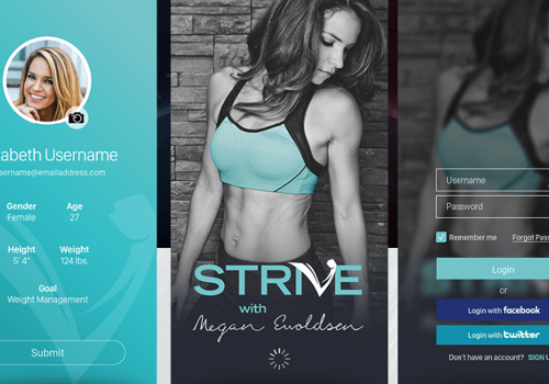 Mobile App Development Package Example: Strive with Megan Ewoldson - Custom iOS and Android Mobile App