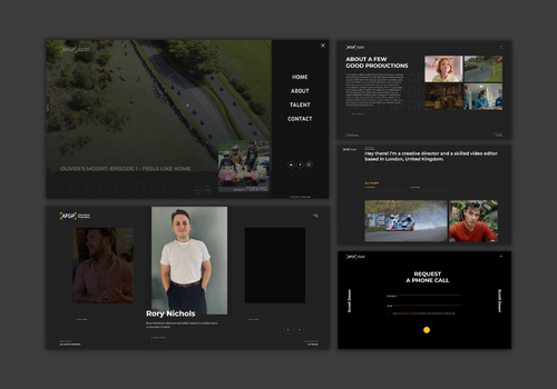 UX/UI Design Package Example: AFGP - Video Production Company