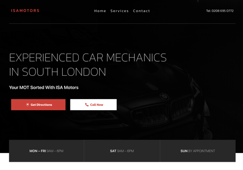 Web Design Package Example: Web Design & Dev for London Motor Maintenance Firm