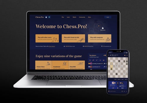 UX/UI Design Package Example: Chess.pro web&app design