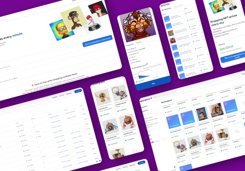 Blockchain Package Example: Dutch auction NFT marketplace