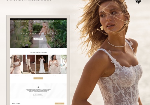Web Design Package Example: Shopify website development for The Bridal Gallery