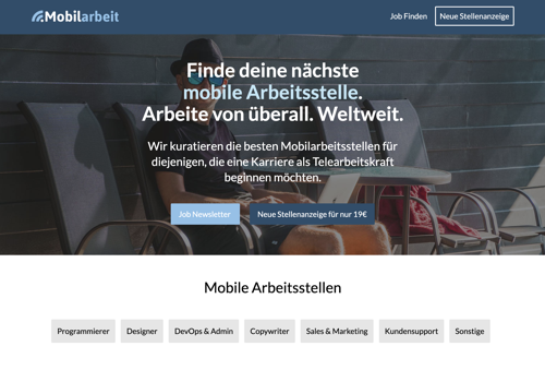 Branding Package Example: Mobilarbeit.com Remote Job Board
