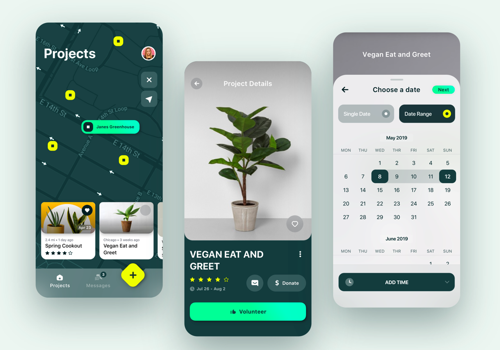 Mobile App Development Package Example: Volunteer App