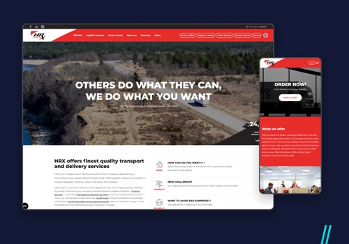 Web Design Package Example: HRX  - Website development and maintenance