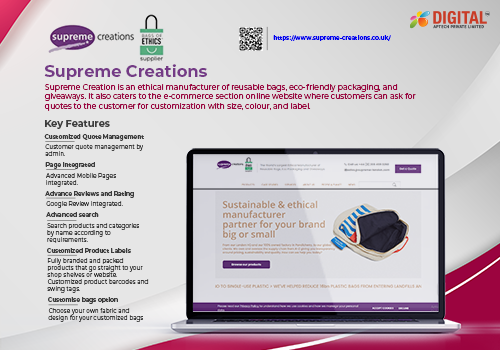 Web Development Package Example: Supreme Creations Website