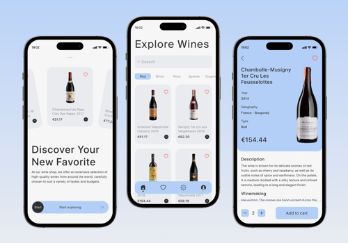 Web Design Package Example: Website design for Wine Seller