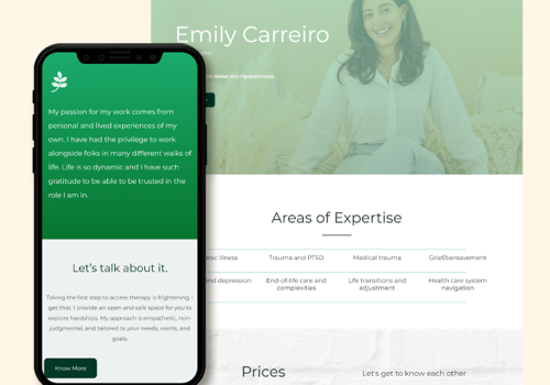 UX/UI Design Package Example: Website Design For Social Worker & Psychotherapist