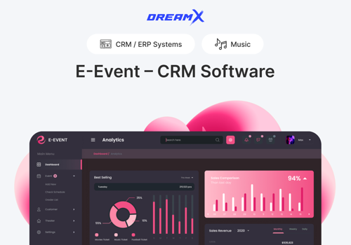 UX/UI Design Package Example: E-Event – CRM System Design