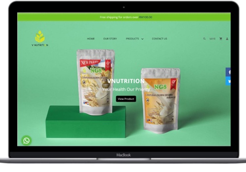 Web Design Package Example: Web Design for Vnutrition