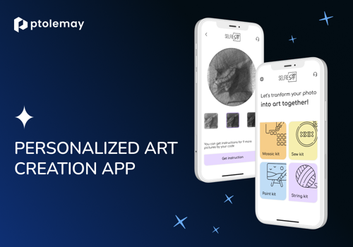 Mobile App Development Package Example: SelfieSelf - Personalized Art Creation App