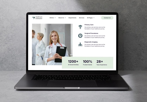 Web Design Package Example: Hospital Website concept