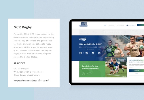 Web Development Package Example: National Collegiate Rugby (NCR)
