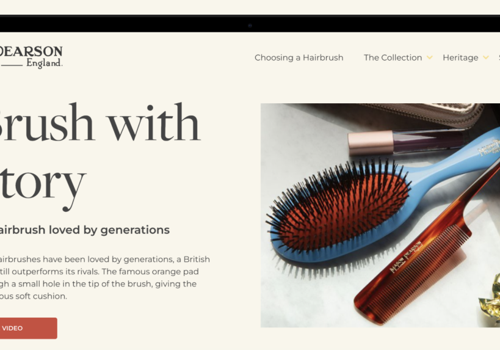 Web Design Package Example: Bring the Mason Pearson brand online