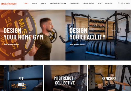 Web Design Package Example: Mi Strength eCommerce Website Design & SEO