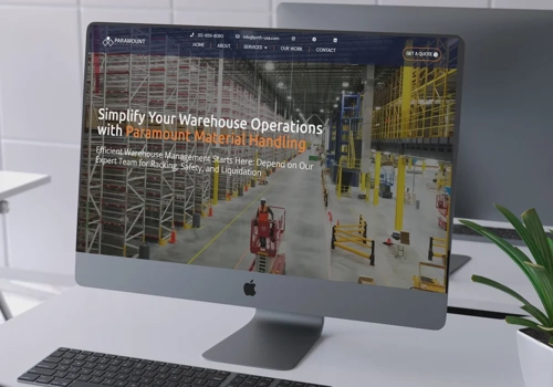 Web Design Package Example: Website design for Warehouse Management