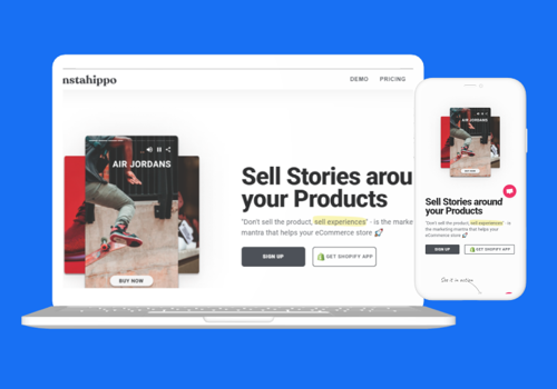 Mobile App Development Package Example: Instahippo