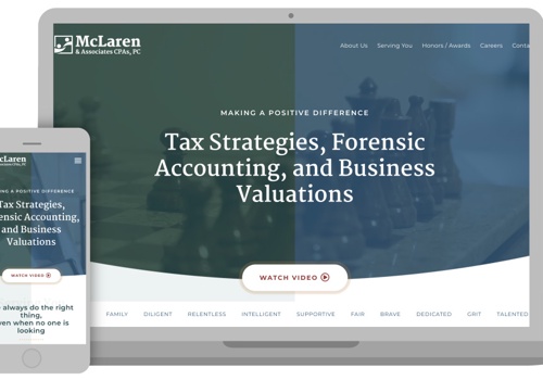 Web Design Package Example: McLaren & Associates Web Project