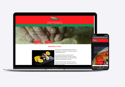 Web Design Package Example: New Website for an Italian Takeaway
