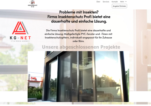 Search Engine Optimization Package Example: Profi Insektenschutz Web Design, Full SEO , Logo.