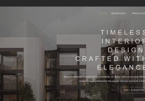 Web Development Package Example: Website - Di Baker Interior Designs