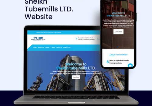 UX/UI Design Package Example: Sheikh Tube Mills LTD. Custom Website development