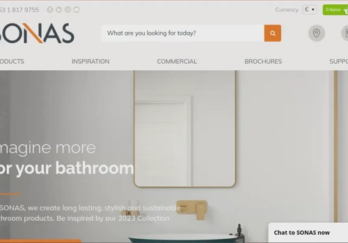 Web Design Package Example: Sonas Bathrooms