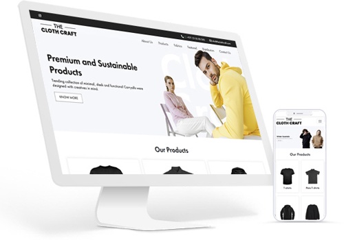 Web Design Package Example: Web Design & Development - The Cloth Craft