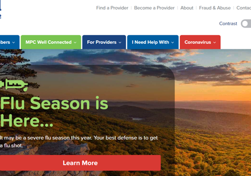 Web Design Package Example: Mayland Physincians Care - Market Place
