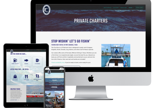 Web Design Package Example: Deep Sea Headquarters - Excursions
