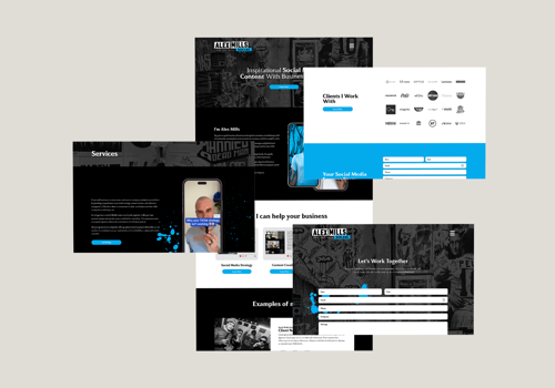 Web Design Package Example: Alex Mills Social
