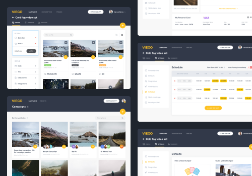 UX/UI Design Package Example: Viego - video streaming webapp