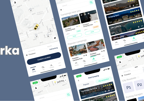 UX/UI Design Package Example: Parka - Parking Mobile App