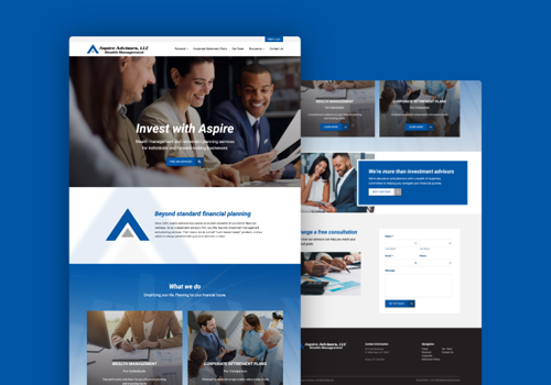 Web Design Package Example: Aspire Advisors