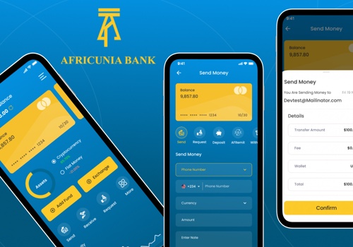 Web Development Package Example: Africunia Bank - Digital Wallet
