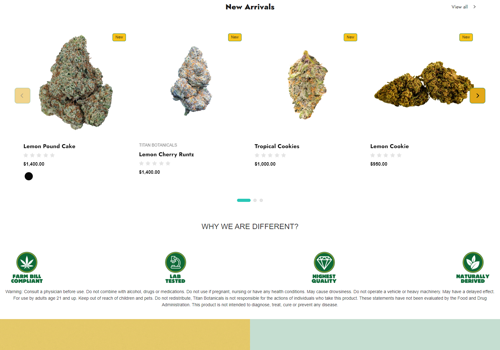 Web Development Package Example: Titan Botanical