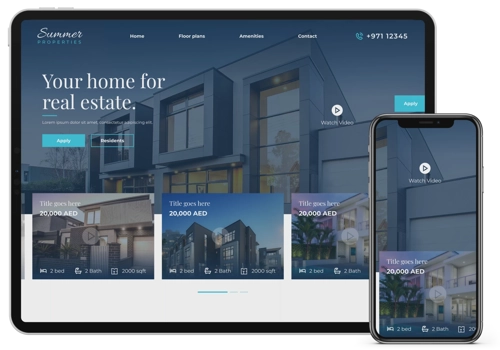Custom Software Development Package Example: Real Estate Company Customized Website Development