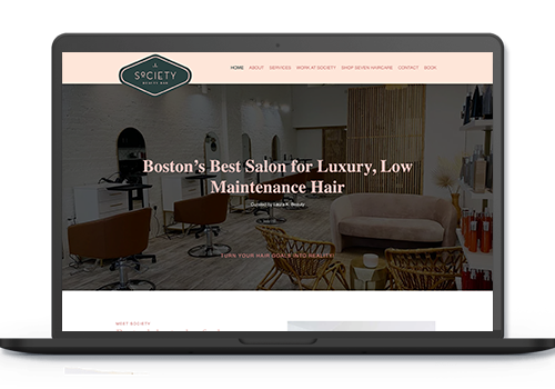 Search Engine Optimization Package Example: Society Beauty Bar