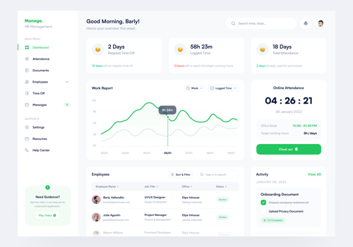 UX/UI Design Package Example: Employee Engagement Hub