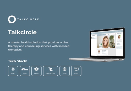 Custom Software Development Package Example: Talkcircle - Mental Health Solution
