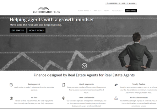 UX/UI Design Package Example: Real Estate Advance Commission Company