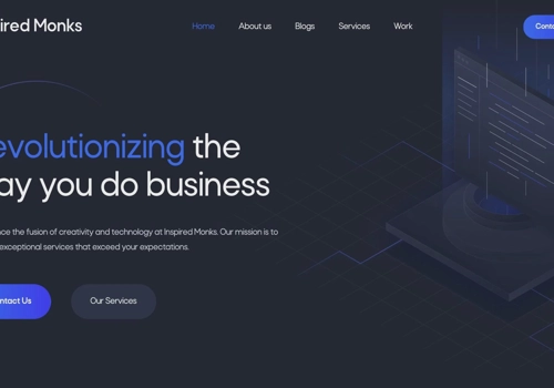 Web Design Package Example: Designed and developed the Inspired Monks website