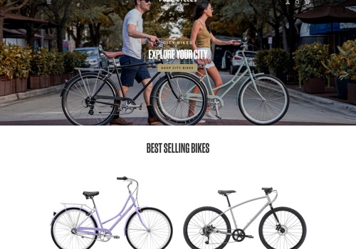 E-Commerce Development Package Example: Mountain cycles, road cycles