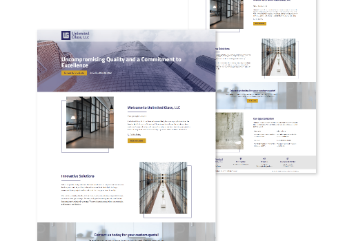 Branding Package Example: Unlimited Glass